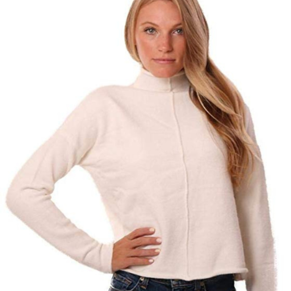 RD Style Mock Neck Cozy Ivory Sweater - NWT